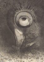 Eye shaped black and white art